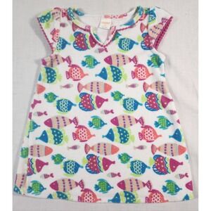Gymboree‎ 2T  Bathing Suit Cover Up Beach Swim Terry Cloth Mulitcolor Fish